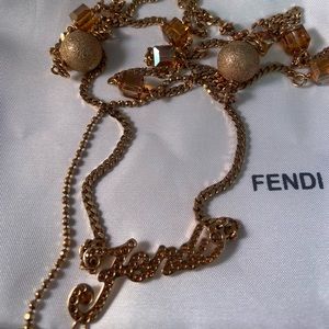 Fendi Gold Plated Multi-Strand Necklace 18”